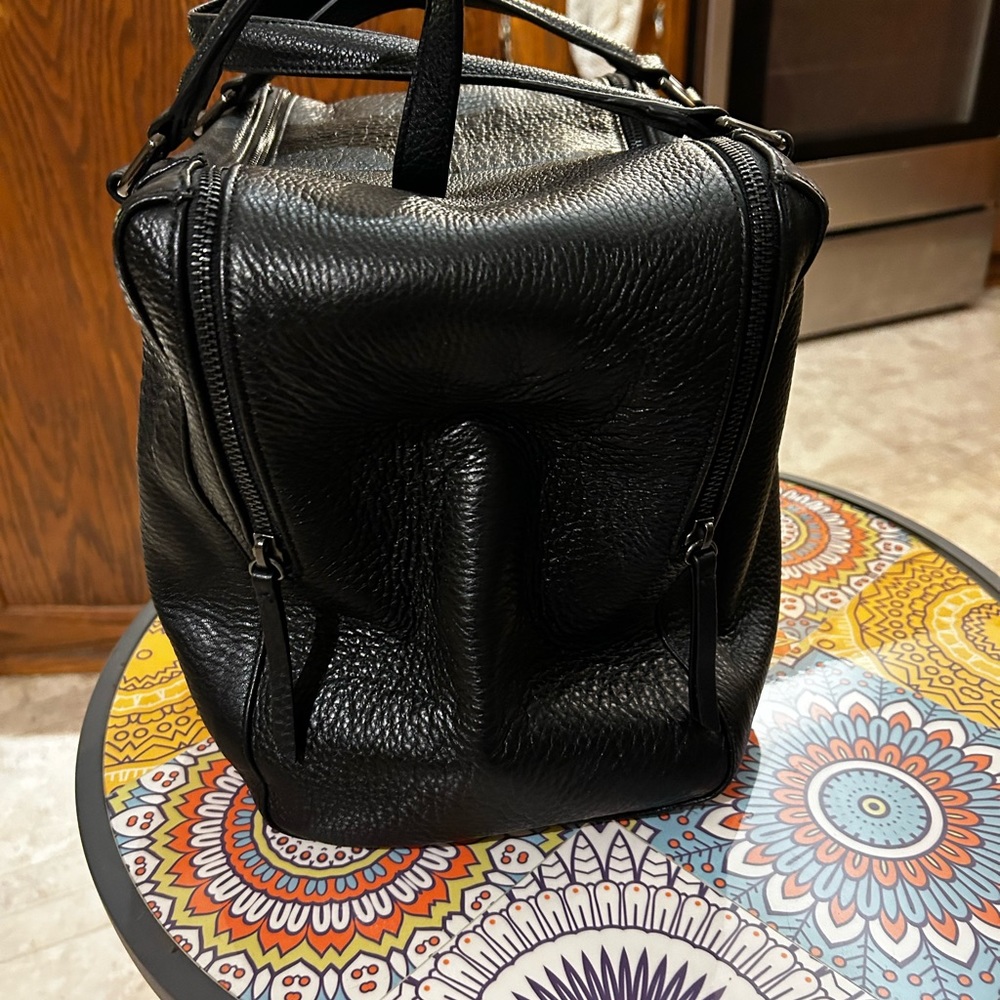 Merona black leather bag